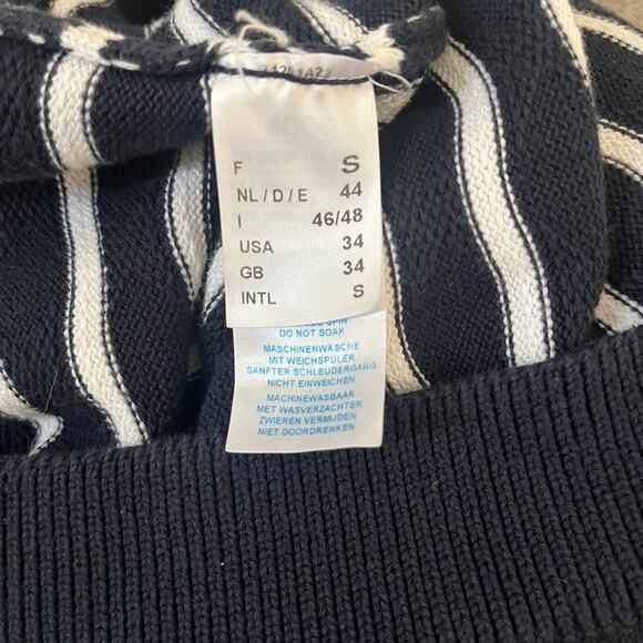 Saint James L'atelier Les Mathes Navy Striped Sweater Nautical Size Small 34 - Picture 14 of 16